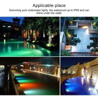 Submersible Led Lights With Remote Control, 45W 460Led Swimming Pool Wall Light Lamp Ip68 Waterproof Underwater Light Ac 12V For Underwater, Landscape, Garden, Fountains