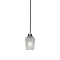 Cordova Stem Hung Pendant Shown In Brushed Nickel Finish With 5