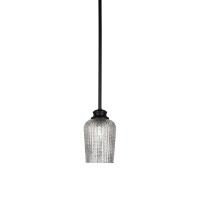 Cordova Stem Hung Pendant Shown In Matte Black Finish With 5