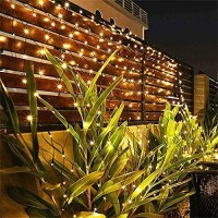 Jmexsuss Solar Net Lights Outdoor Waterproof, 320 Led 9.8Ft X 6.6Ft Solar Net Bush Lights Outdoor Mesh Lights With Remote, 8 Modes Net Christmas Lights For Bushes, Warm White