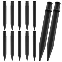 Sdtc Tech 12Pack 826 Inch 21Cm Abs Ground Spikes Solar Torch Light Garden Plastic Ground Stakes For Garden Light Pathway Mar