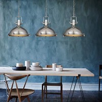 Xindar Pendant Light Industrial Dome Chandelier With Frosted Glass Diffuser Pendant Lamp For Kitchen Island Barn Restaurant