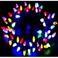 Colored Outdoor Christmas Lights Multicolor Led Holiday String Lights Indoor C3 Strawberry Mini Bulbs Mood Lighting Multicolor,18Ft 50Led Party Stranger Things Decorative Lights