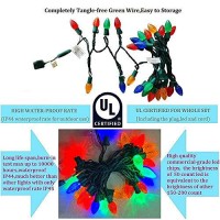 C7 Christmas Lights Led Multi Colored Commercial Grade Outdoor Holiday String Lights Strawberry,6