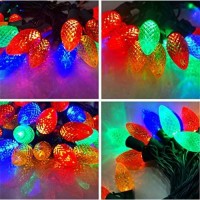 C7 Christmas Lights Led Multi Colored Commercial Grade Outdoor Holiday String Lights Strawberry,6