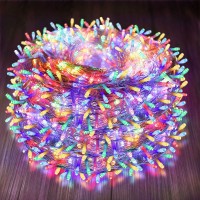 Homeleo 500 Led Outdoor String Lights, 100 Meters/330 Feet Christmas Lights Multicolored, Plug In 8 Modes For Outside Patio Fence Tree Decoration, Indoor Bedroom Living Room Decor(Multicolor)