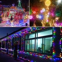 Homeleo 500 Led Outdoor String Lights, 100 Meters/330 Feet Christmas Lights Multicolored, Plug In 8 Modes For Outside Patio Fence Tree Decoration, Indoor Bedroom Living Room Decor(Multicolor)