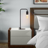 Industrial Table Lamps Modern Edison Bedside Desk Lamps Set of 2 for Bedroom Office Living Room Black