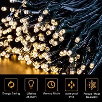 Ilikable Battery Operated Outdoor Decoration Lights, Indoor Lights 131Ft 300-Led Summer String Lights 8 Modes Waterproof Holiday Lights For Party Home Courtyard Fairy Lights-Warm White.