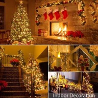 Ilikable Battery Operated Outdoor Decoration Lights, Indoor Lights 131Ft 300-Led Summer String Lights 8 Modes Waterproof Holiday Lights For Party Home Courtyard Fairy Lights-Warm White.