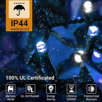 Battery Operated String Lights-132Ft 300 Led 8 Modes Outdoor/Indoor Waterproof Fairy Lights, Decorative Light Strings For Wedding Party Bedroom Roof Garden Halloween Thanksgiving Holiday, Blue White