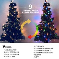 Hopolon Color Changing Outdoor String Lights, 33Ft 100 Led 9 Modes With Remote, Christmas Fairy String Lights Decor For Christmas/Party/Tree/Wedding/Holiday Decorations (Warm White & Multi Color)