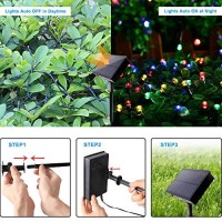 Blingstar Solar Christmas Lights 75Ft 200 Led 8 Mode Solar String Lights Waterproof Outdoor Led Fairy Lights Remote Control & Timer Multicolor Lights For Home Garden Backyard Wedding Holiday Party