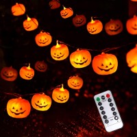 Halloween String Lights, Led Pumpkin Lights - 3D Halloween Decoration Lights, Battert Operated String Lights For Indoor Outdoor Party Bedroom Home Festival Holiday Christmas D?Cor