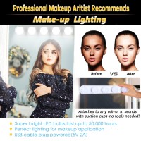 Heloie Makeup Light,Portable Led Vanity Lights With 3 Colors Lighting Mode Adjustable & Dimmable For Vanity Table Dressing Room Mirror