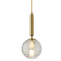 Hobaca E12 Luxury Ripple Light Glass Modern Gold Nordic Pendant Lights Fixtures Home Decor Glass Ball Lamp Hanging Lamp For Living Dining Room Kitchen Island Lighting