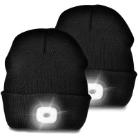 Gafres Led Beanie With Light, Unisex Rechargeable Led Headlamp Hat, Warm Knit Hat For Winter Safety, Head Light For Outdoor Dog Walking,Gifts For Men Women Dad