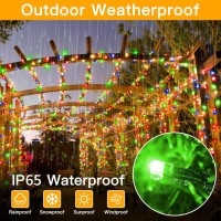 Solarbaby Solar Christmas Lights Outdoor Waterproof 72Ft 200 Led Multicolor Solar String Lights Outdoor Christmas Decoration For Garden Party Festival Xmas Trees Christmas Decor Outside,Pack Of 2