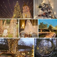 Sanjicha Extendable 2-Pack 66Ft 200 Led Christmas String Lights For Indoor/Outdoor, Christmas Tree Lights On Green Wire, 8 Modes Plug In Fairy String Lights For Xmas Decor (Warm White)