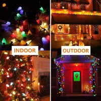 Lorryte Extendable 50 Led 49Ft Waterproof C9 Led Christmas Lights Indoor Outdoor Super Bright C9 Christmas String Lights For Tr