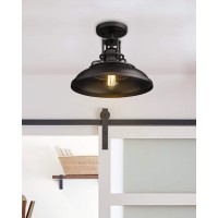 Femila 1Light Semi Flush Mount Light Fixture 12 Inch Farmhouse Ceiling Light Fixture For Hallway Porch Laundry Foyer Oil R