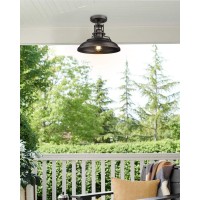 Femila 1Light Semi Flush Mount Light Fixture 12 Inch Farmhouse Ceiling Light Fixture For Hallway Porch Laundry Foyer Oil R