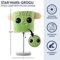 Idea Nuova Star Wars: The Mandalorian The Child Plush Shade Table Lamp, Green