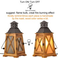 Antique Wood Electric Lantern Lights Table Lamp, Vintage Farmhouse Nautical Decorative, Bedside Night Lights Desk Lamp For Bedroom Living Room, Hanging Light Fixture For Indoor And Outdoor