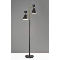 Homeroots Metal: 67.8% Electronic:9.4% Packaging:22.8% 25 X 12.75 X 68 Black Metal Tree Lamp