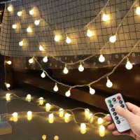 Ghustar Battery Operated Led Globe String Lights - 33Ft 100 Led Ball String Lights With Remote/Timer And 8 Modes, Indoor Outdoor Decorative Fairy String Lights For Bedroom, Patio, Christmas And More