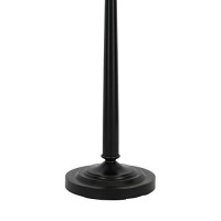 Benjara Bm226328 Tubular Metal Floor Lamp With Adjustable Height Mechanism, Black And Beige