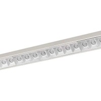 Benjara Bm226335 40 Watt Linear Metal Track Fixture With Adjustable Angles, White