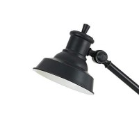 Benjara Bm226321 7 Watt Led Desk Lamp With Adjustable Metal Arm And 600 Lumen Output, Black