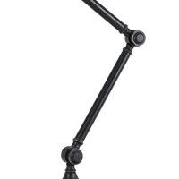 Benjara Bm226321 7 Watt Led Desk Lamp With Adjustable Metal Arm And 600 Lumen Output, Black