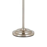 Benjara Bm226338 Dual Light Tubular Floor Lamp With Metal Shades, Silver