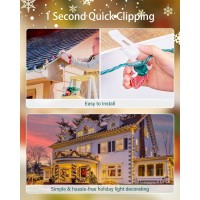 Universal Christmas Light Clips Allinone Gutter And Shingle Clips For C7 C9 And Mini Lights 200 Pack