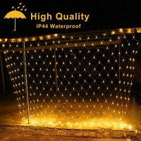 Oopswow Christmas Net Lights Outdoor 98Ft X 66Ft Mesh Light Waterproof Tree Light 200Led Net String Lights Plug In With 8Modes