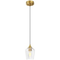 Vonluce Pendant Light Kitchen Island Brushed Gold Pendant Light Fixture With E26 Base Adjustable Cable Modern Pendant Lighti