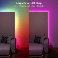 Lepro Led Strip Lights 50Ft Music Sync Magiccolor Light Strip With Remote Valentines Gifts For Men Women 5050 Rgb Lights Fo