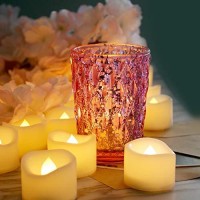 Set Of 24 Led Tea Lights Pumpkin Lights Battery Operated Flameless Candles Flickering Electric Fake Tealight Candle Bulk For Christmas Halloween Wedding Party Decorations Home D