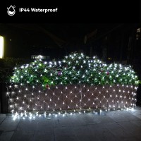 Oopswow 98Ft X 66Ft 192 Led Christmas Net Lights 8 Modes 30V Low Voltage Mesh Fairy String Lights For Christmas Trees Bushes