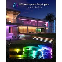 100Ft Waterproof Led Strip Lights With Remote, Smd 5050 Rgb Color Changing Music Sync App Control Led Lights For Bedroom, Living Room, Dorms, Room Decor, Christmas (Led Strip Lights 32.8Ft X 3)