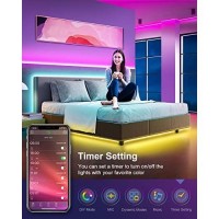 100Ft Waterproof Led Strip Lights With Remote, Smd 5050 Rgb Color Changing Music Sync App Control Led Lights For Bedroom, Living Room, Dorms, Room Decor, Christmas (Led Strip Lights 32.8Ft X 3)