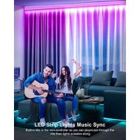 100Ft Waterproof Led Strip Lights With Remote, Smd 5050 Rgb Color Changing Music Sync App Control Led Lights For Bedroom, Living Room, Dorms, Room Decor, Christmas (Led Strip Lights 32.8Ft X 3)