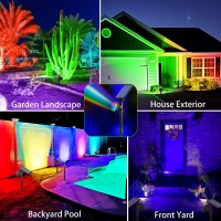 Jsot Solar Lights Outdoor, Color Changing Solar Spot Lights Outdoor, Solar Powered Spotlight Waterproof Christmas Lights For Outside Garden Yard Backyard Pathway Driveway Landscape Lighting, 4 Pack