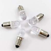 5Pcs/Lot E10 Screw Base Led Indicator Light Bulbs Spot Lamps Dc18V Cold White Instruct Button Mini Warning Width Signal Lamp (Warm White, Dc18V)