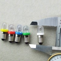 5Pcs/Lot E10 Screw Base Led Indicator Light Bulbs Spot Lamps Dc18V Cold White Instruct Button Mini Warning Width Signal Lamp (Warm White, Dc18V)