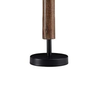 Benjara Table Lamp With Rolling Pin Base And Fabric Shade, Set Of 2, White And Brown