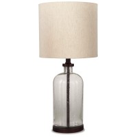 Signature Design By Ashley Bandile Modern Farmhouse 225 Seeded Glass Table Lamp Bronze