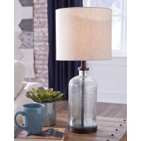 Signature Design By Ashley Bandile Modern Farmhouse 225 Seeded Glass Table Lamp Bronze